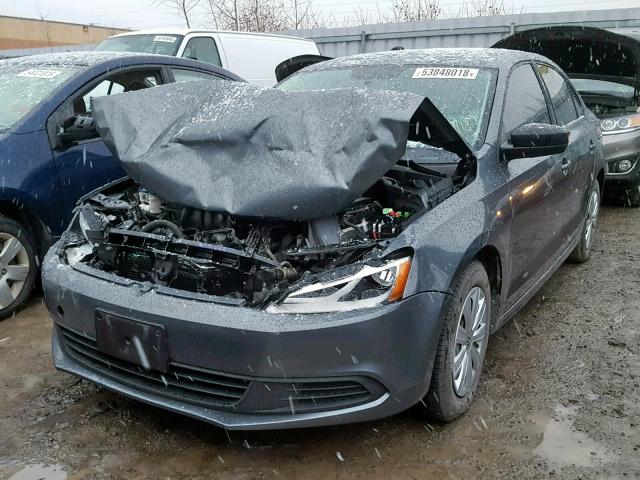 3VW2K7AJXDM393122 - 2013 VOLKSWAGEN JETTA BASE GRAY photo 2