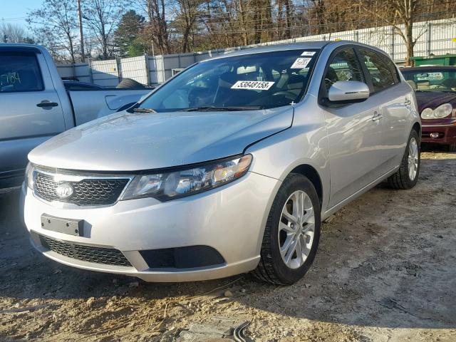 KNAFU5A20B5329411 - 2011 KIA FORTE EX SILVER photo 2