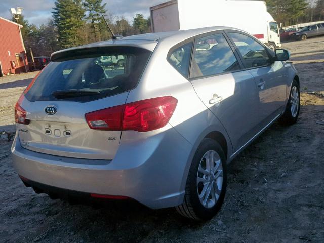 KNAFU5A20B5329411 - 2011 KIA FORTE EX SILVER photo 4