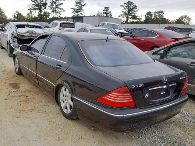 WDBNG84J54A402730 - 2004 MERCEDES-BENZ S 500 4MAT BLACK photo 3