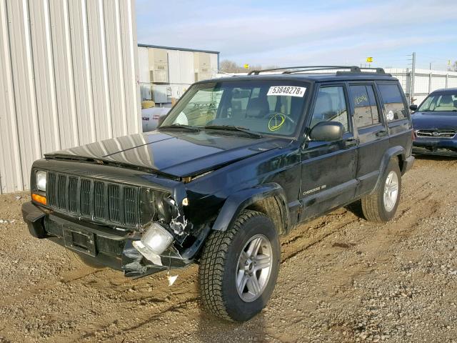 1J4FF58S31L626499 - 2001 JEEP CHEROKEE C GREEN photo 2