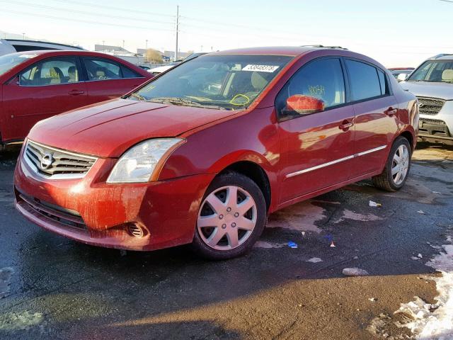 3N1AB6AP9CL734692 - 2012 NISSAN SENTRA 2.0 RED photo 2