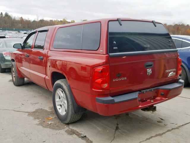 1D7CE3GK2AS143342 - 2010 DODGE DAKOTA SXT RED photo 3