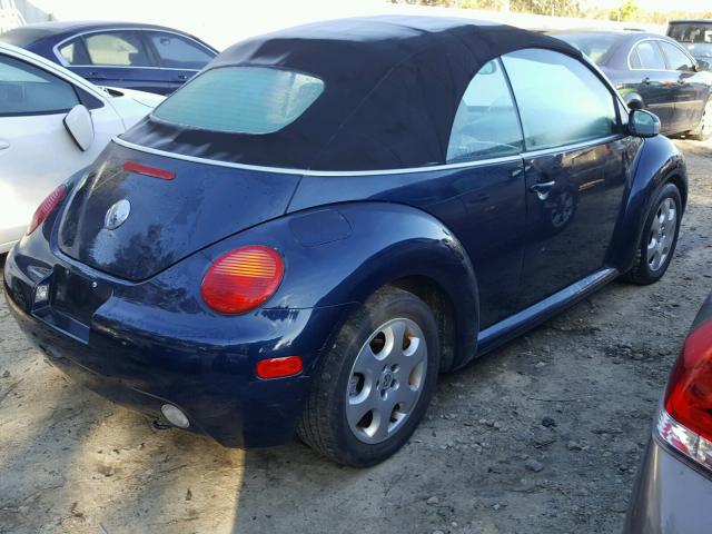 3VWCK21Y43M310965 - 2003 VOLKSWAGEN NEW BEETLE BLUE photo 4