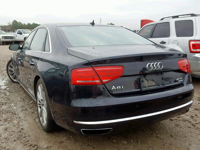 WAUR2AFD7DN018910 - 2013 AUDI A8 L QUATT BLACK photo 3