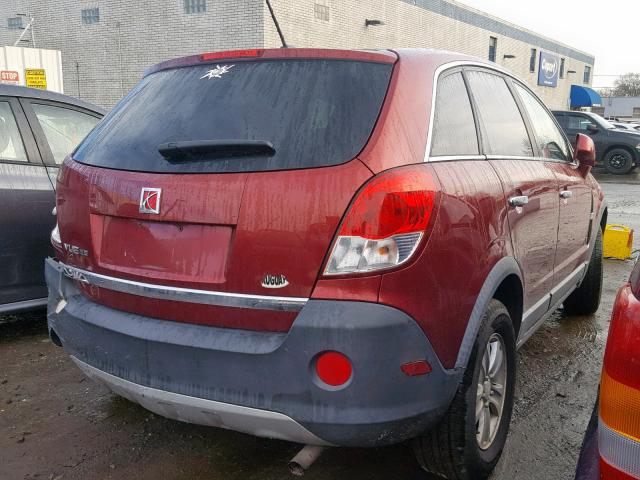 3GSCL33P28S672925 - 2008 SATURN VUE XE RED photo 4