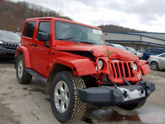 1C4AJWBG4FL502595 - 2015 JEEP WRANGLER S RED photo 1