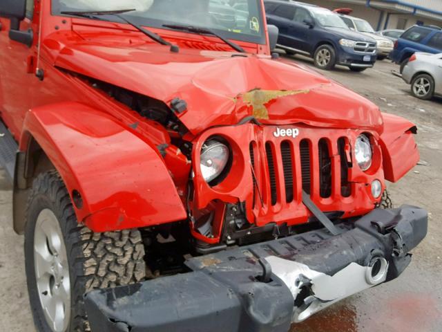 1C4AJWBG4FL502595 - 2015 JEEP WRANGLER S RED photo 10