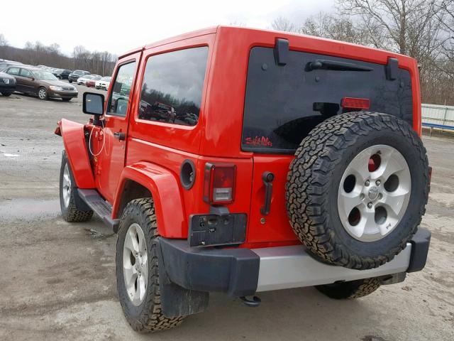 1C4AJWBG4FL502595 - 2015 JEEP WRANGLER S RED photo 3