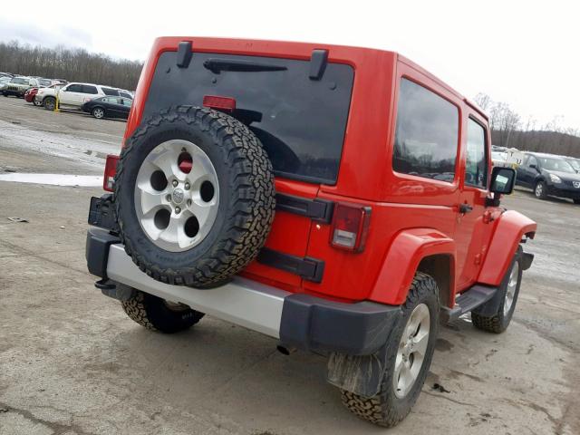 1C4AJWBG4FL502595 - 2015 JEEP WRANGLER S RED photo 4