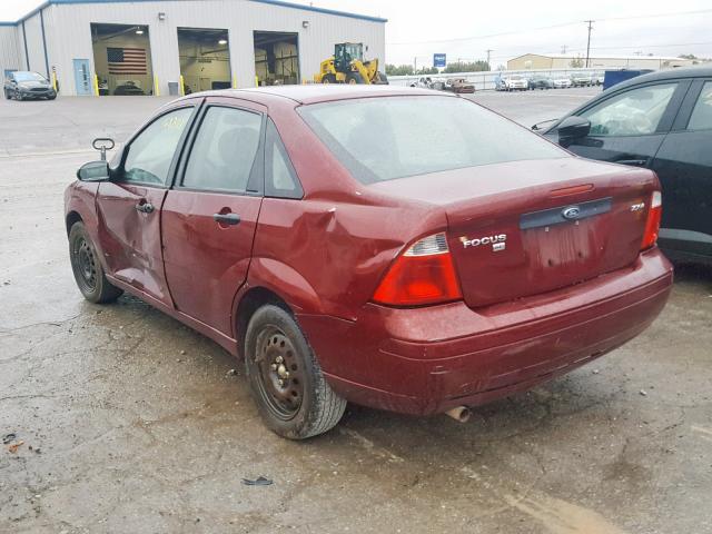 1FAFP34N96W144297 - 2006 FORD FOCUS ZX4 RED photo 3