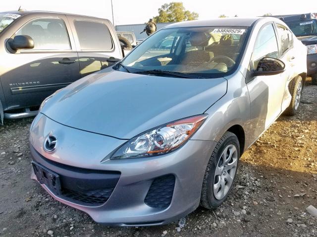 JM1BL1TF4D1816909 - 2013 MAZDA 3 I SILVER photo 2