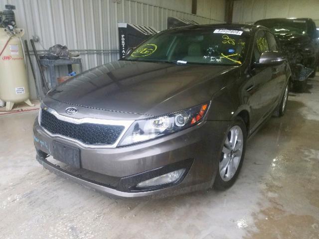 KNAGN4A71B5128933 - 2011 KIA OPTIMA EX BROWN photo 2