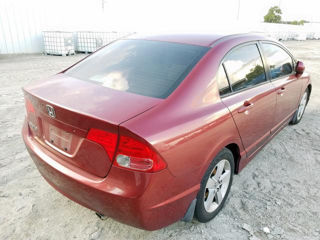 JHMFA16886S002374 - 2006 HONDA CIVIC EX BURGUNDY photo 4