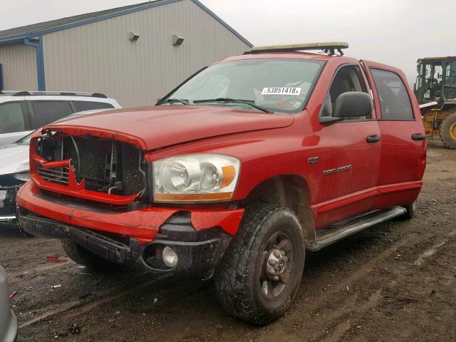 3D7KS28D26G103078 - 2006 DODGE RAM 2500 S RED photo 2