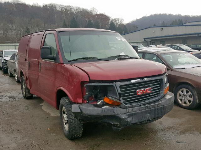 1GTHG35C481145325 - 2008 GMC SAVANA G35 RED photo 1