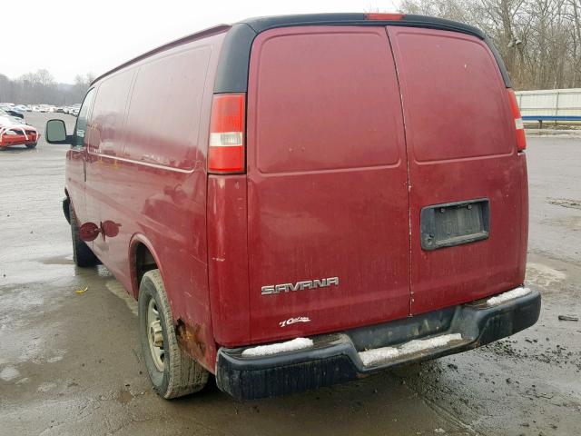 1GTHG35C481145325 - 2008 GMC SAVANA G35 RED photo 3