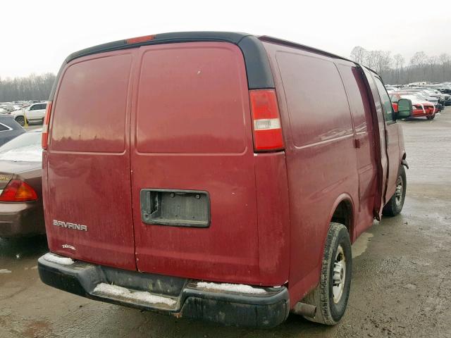 1GTHG35C481145325 - 2008 GMC SAVANA G35 RED photo 4