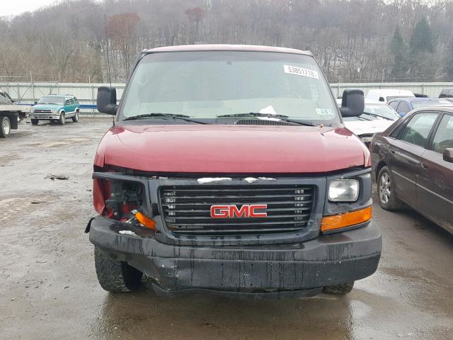 1GTHG35C481145325 - 2008 GMC SAVANA G35 RED photo 7