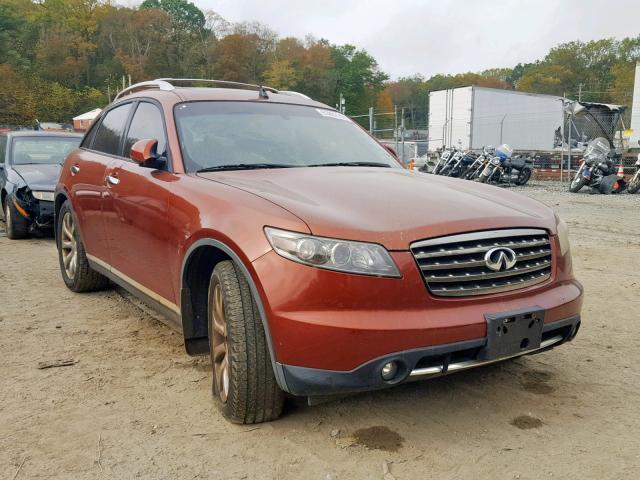 JNRAS08W66X209122 - 2006 INFINITI FX35 ORANGE photo 1