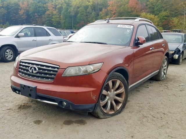 JNRAS08W66X209122 - 2006 INFINITI FX35 ORANGE photo 2