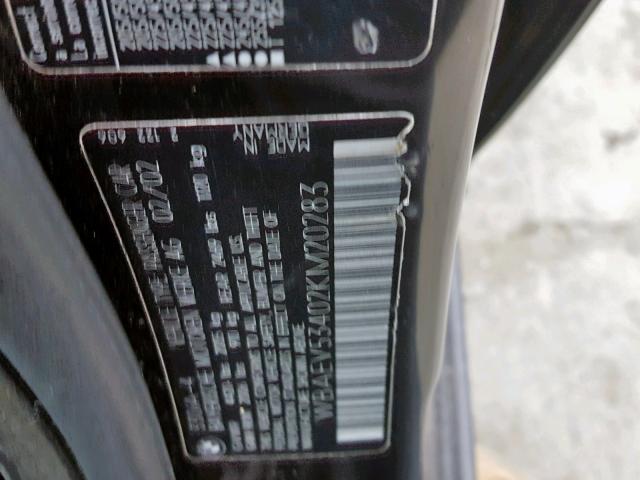 WBAEV53402KM20283 - 2002 BMW 330 I BLACK photo 10