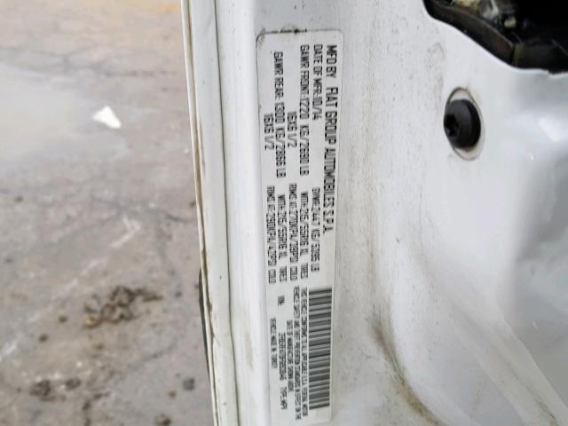 ZFBERFAT9F6193846 - 2015 RAM PROMASTER 白色 照片 10