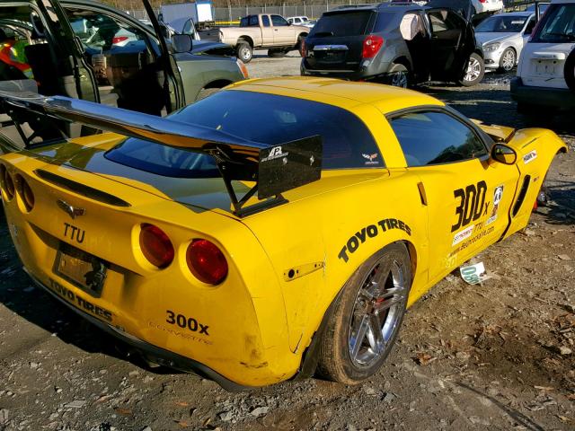 1G1YY26E365103427 - 2006 CHEVROLET CORVETTE Z YELLOW photo 4