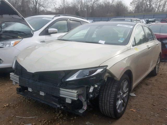 3LN6L2LU9ER803548 - 2014 LINCOLN MKZ HYBRID GOLD photo 2