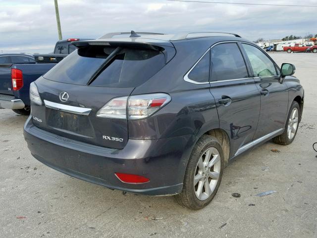 2T2ZK1BA5AC033625 - 2010 LEXUS RX350 BROWN photo 4