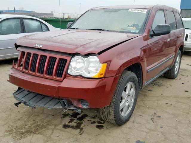 1J8GR48K68C225723 - 2008 JEEP GRAND CHER BURGUNDY photo 2