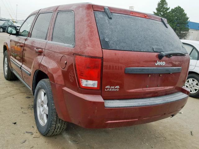 1J8GR48K68C225723 - 2008 JEEP GRAND CHER BURGUNDY photo 3