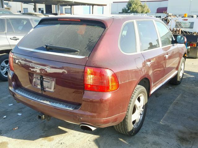 WP1AB29P35LA65309 - 2005 PORSCHE CAYENNE S MAROON photo 4