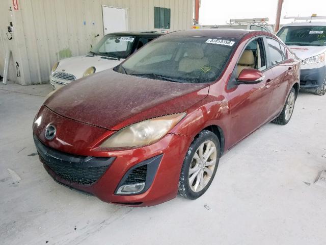 JM1BL1S59A1104299 - 2010 MAZDA 3 S BURGUNDY photo 2