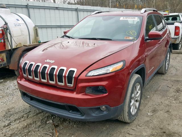 1C4PJMCS3HW544520 - 2017 JEEP CHEROKEE L RED photo 2