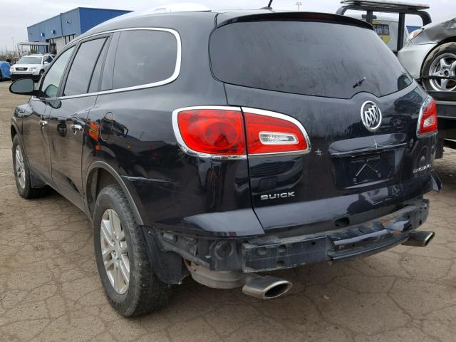 5GAKRBED7CJ424815 - 2012 BUICK ENCLAVE BLACK photo 3