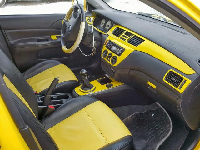 JA3AJ66F76U602989 - 2006 MITSUBISHI LANCER RAL YELLOW photo 5