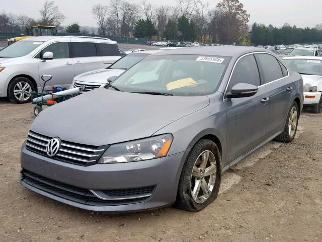 1VWBP7A34CC013324 - 2012 VOLKSWAGEN PASSAT SE GRAY photo 2