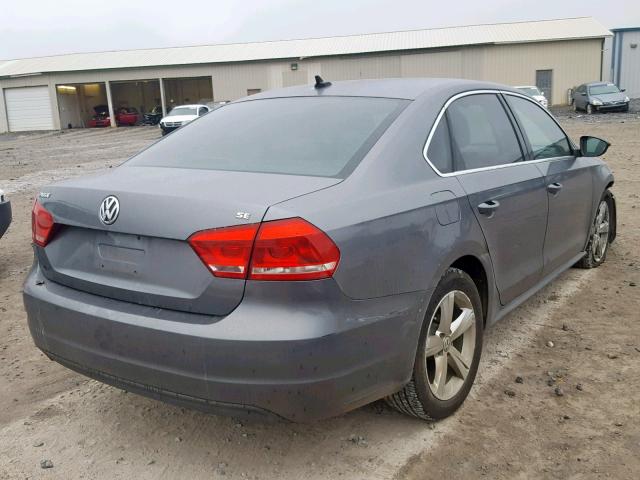 1VWBP7A34CC013324 - 2012 VOLKSWAGEN PASSAT SE GRAY photo 4