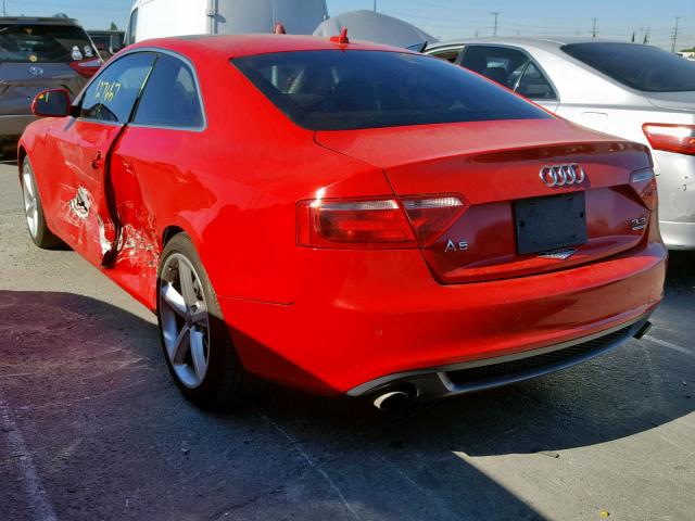 WAUDK78T19A029367 - 2009 AUDI A5 QUATTRO RED photo 3