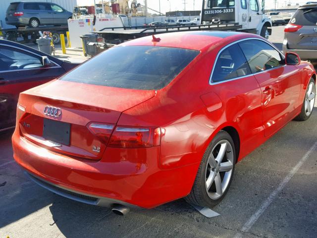 WAUDK78T19A029367 - 2009 AUDI A5 QUATTRO RED photo 4