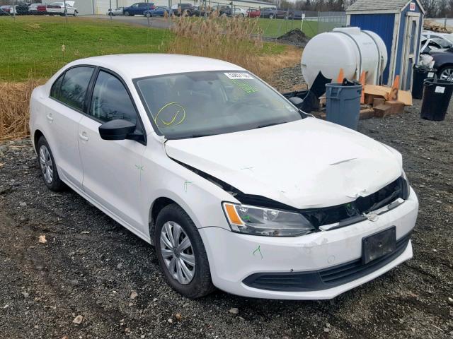 3VW2K7AJ8EM357575 - 2014 VOLKSWAGEN JETTA BASE WHITE photo 1