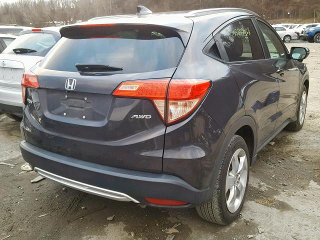 3CZRU6H77GM709865 - 2016 HONDA HR-V EXL CHARCOAL photo 4