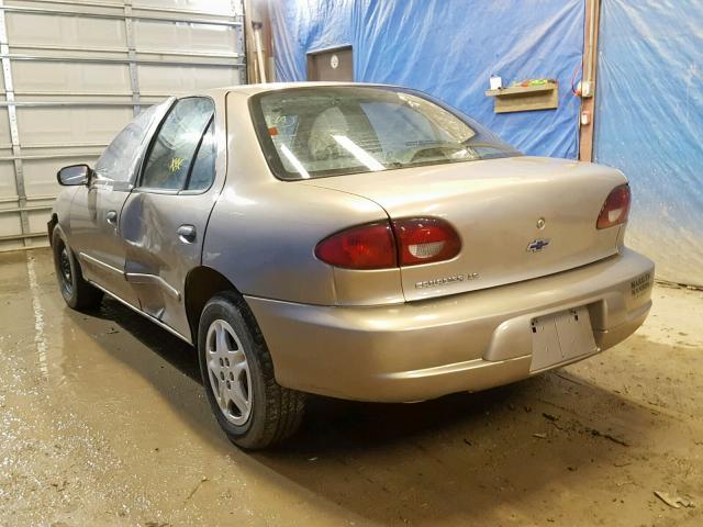 1G1JF524327267295 - 2002 CHEVROLET CAVALIER L TAN photo 3