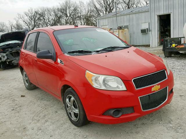 KL1TD66E59B390304 - 2009 CHEVROLET AVEO LS RED photo 1