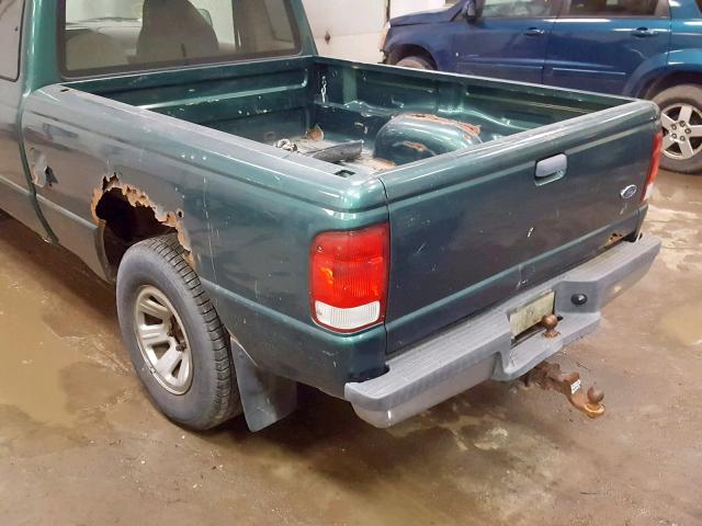 1FTYR14V2YTB36077 - 2000 FORD RANGER SUP GREEN photo 9