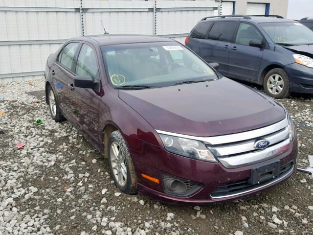 3FAHP0GA3BR319124 - 2011 FORD FUSION S MAROON photo 1