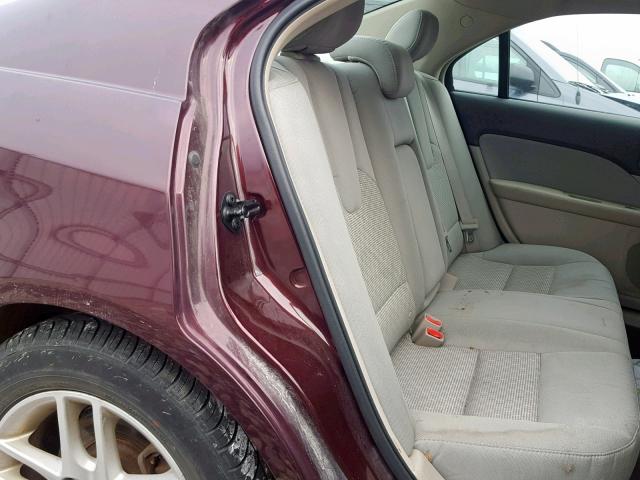 3FAHP0GA3BR319124 - 2011 FORD FUSION S MAROON photo 6