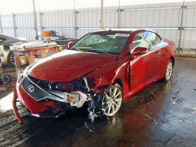 JTHFF2C23A2507478 - 2010 LEXUS IS 250 RED photo 2