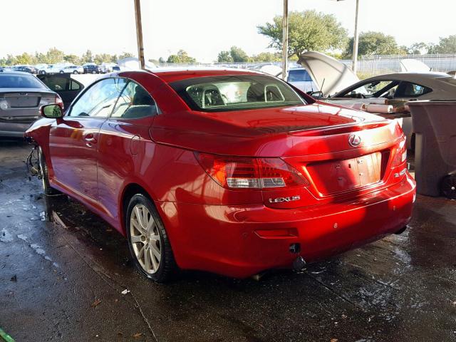 JTHFF2C23A2507478 - 2010 LEXUS IS 250 RED photo 3